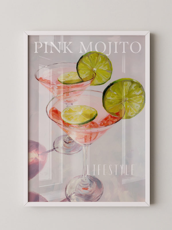 Mojito Gläser Rosa Ölgemälde