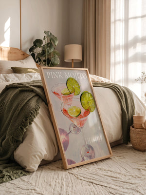Mojito Gläser Rosa Ölgemälde