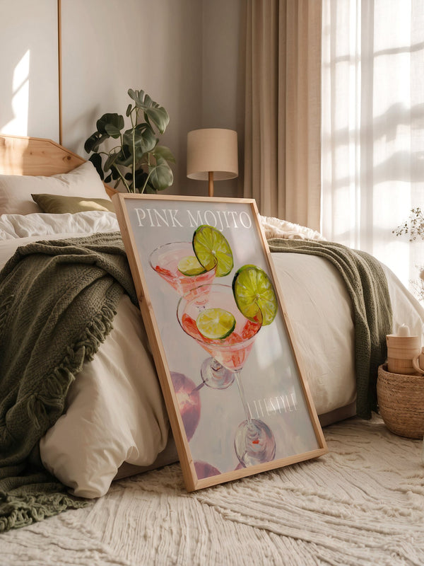 Mojito Gläser Rosa Ölgemälde
