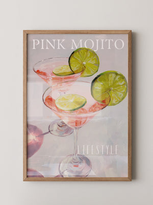 Mojito Gläser Rosa Ölgemälde