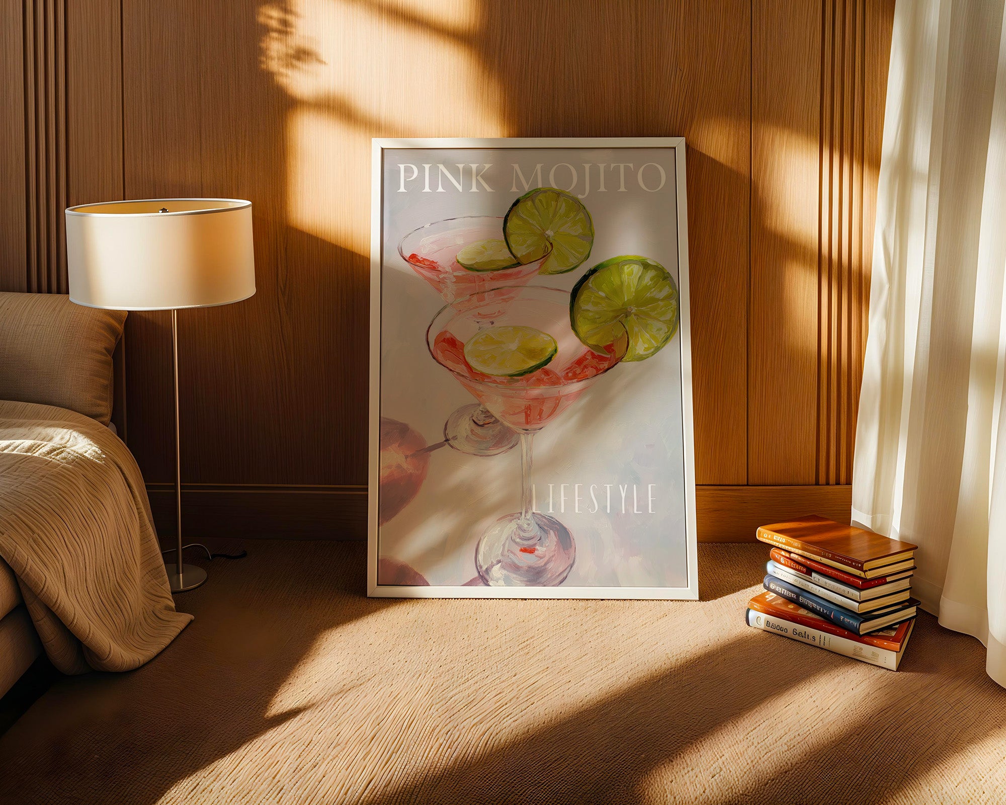 Mojito Gläser Rosa Ölgemälde