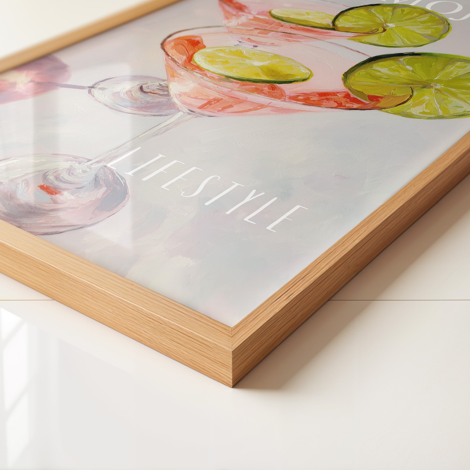 Mojito Gläser Rosa Ölgemälde