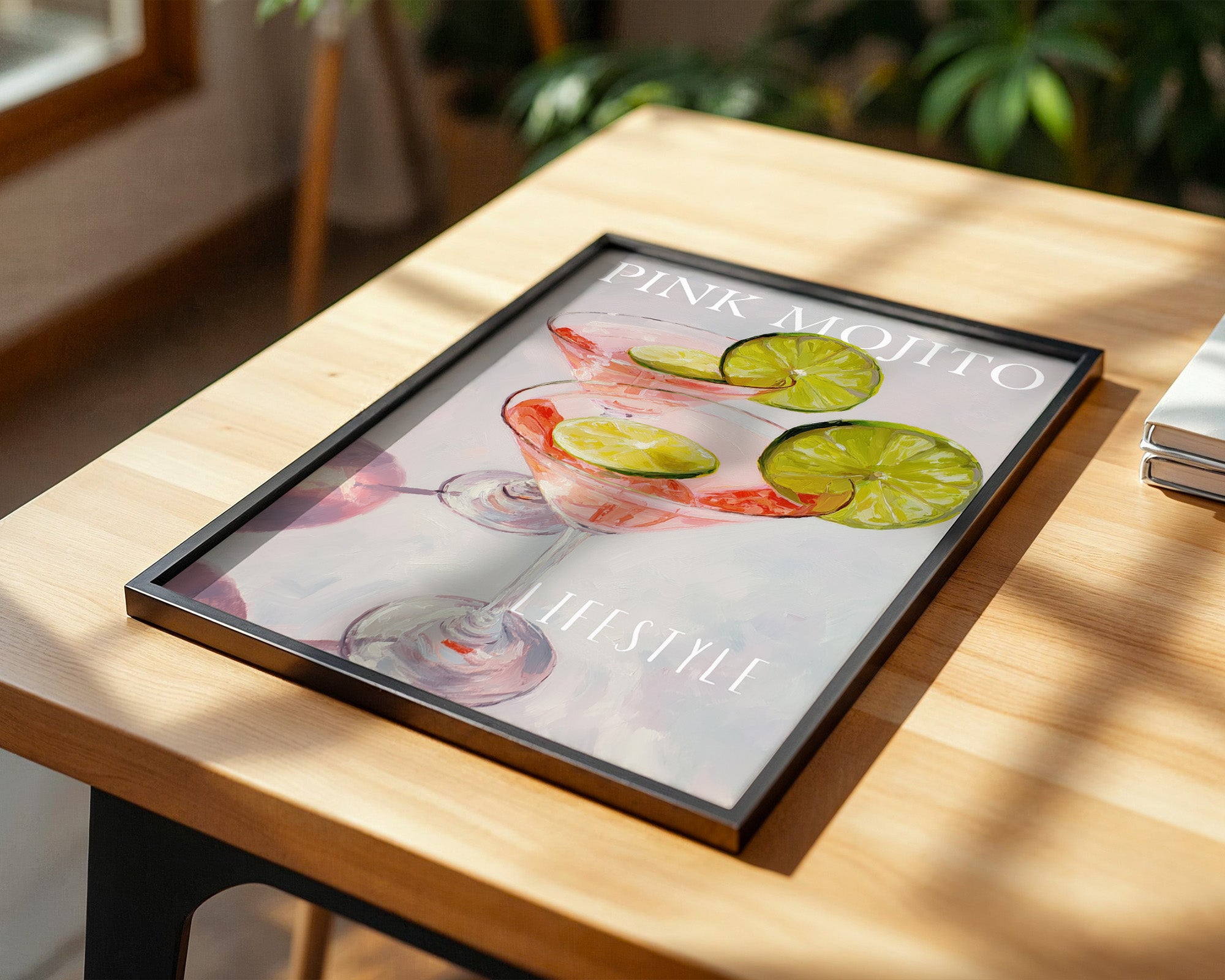 Mojito Gläser Rosa Ölgemälde