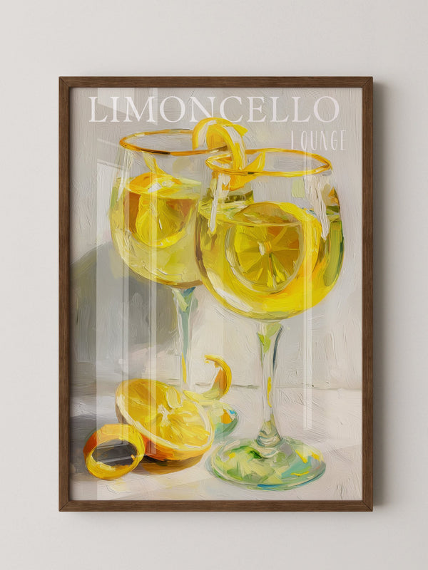 Limoncello Gläser Ölmalerei