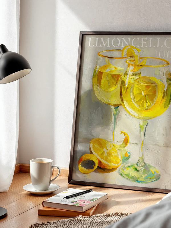 Limoncello Gläser Ölmalerei