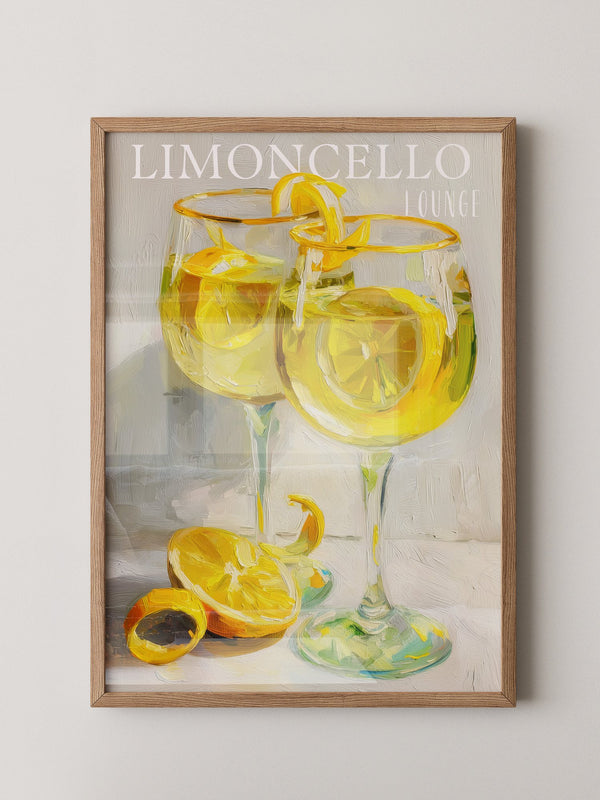 Limoncello Gläser Ölmalerei