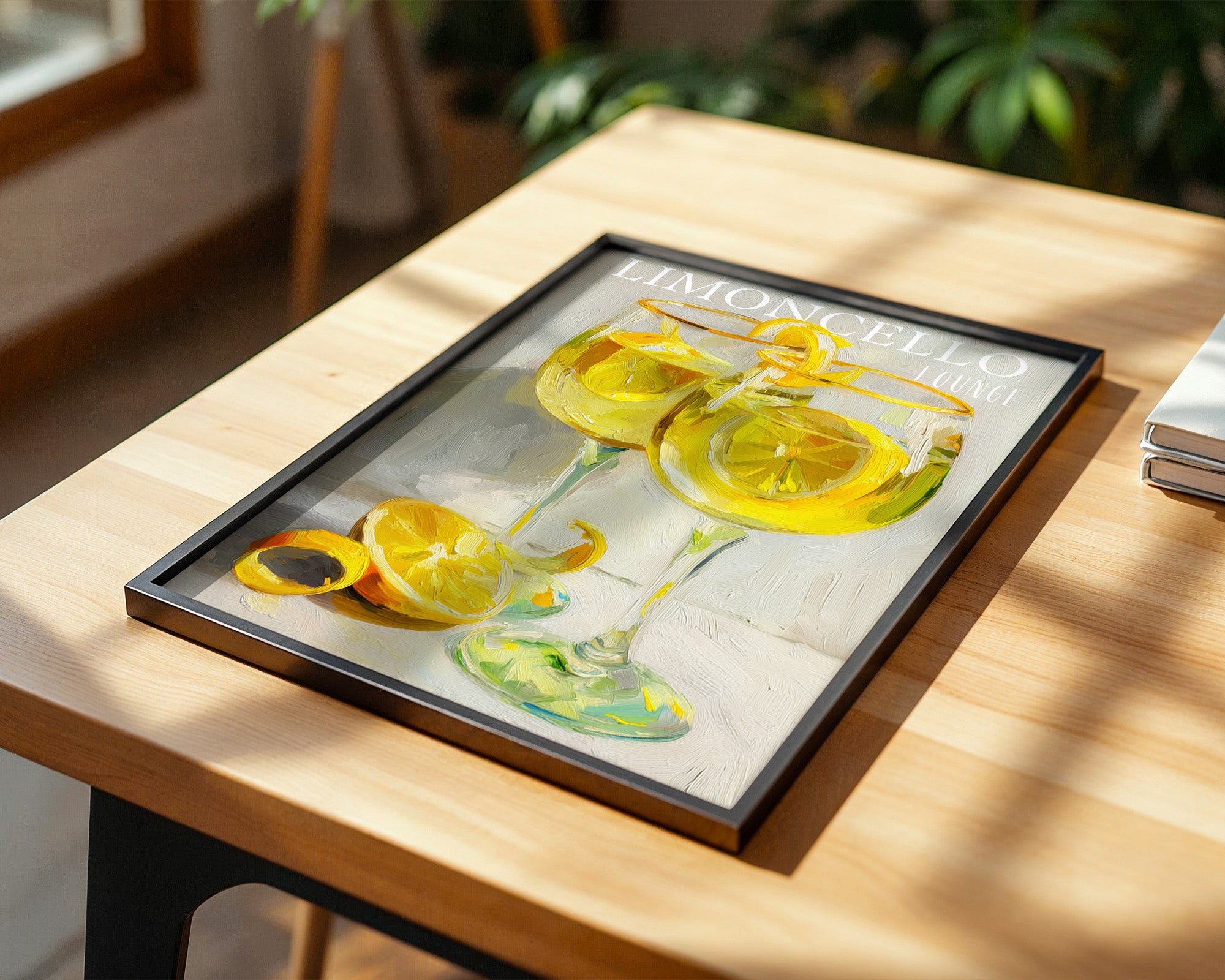 Limoncello Gläser Ölmalerei