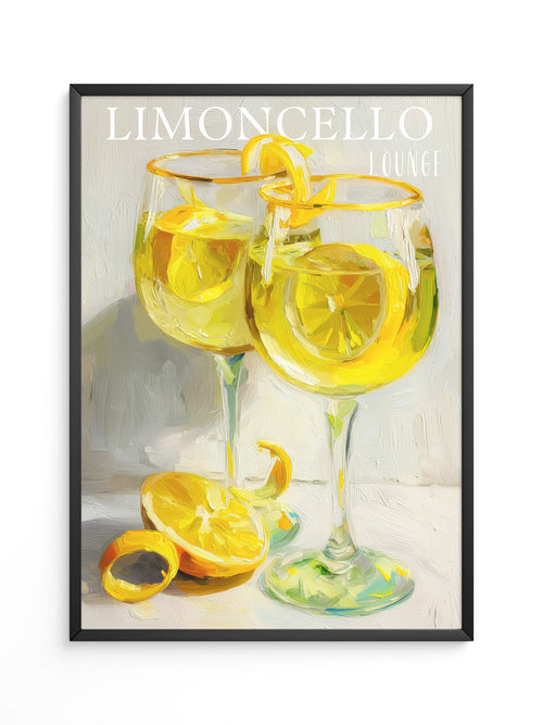 Limoncello Gläser Ölmalerei