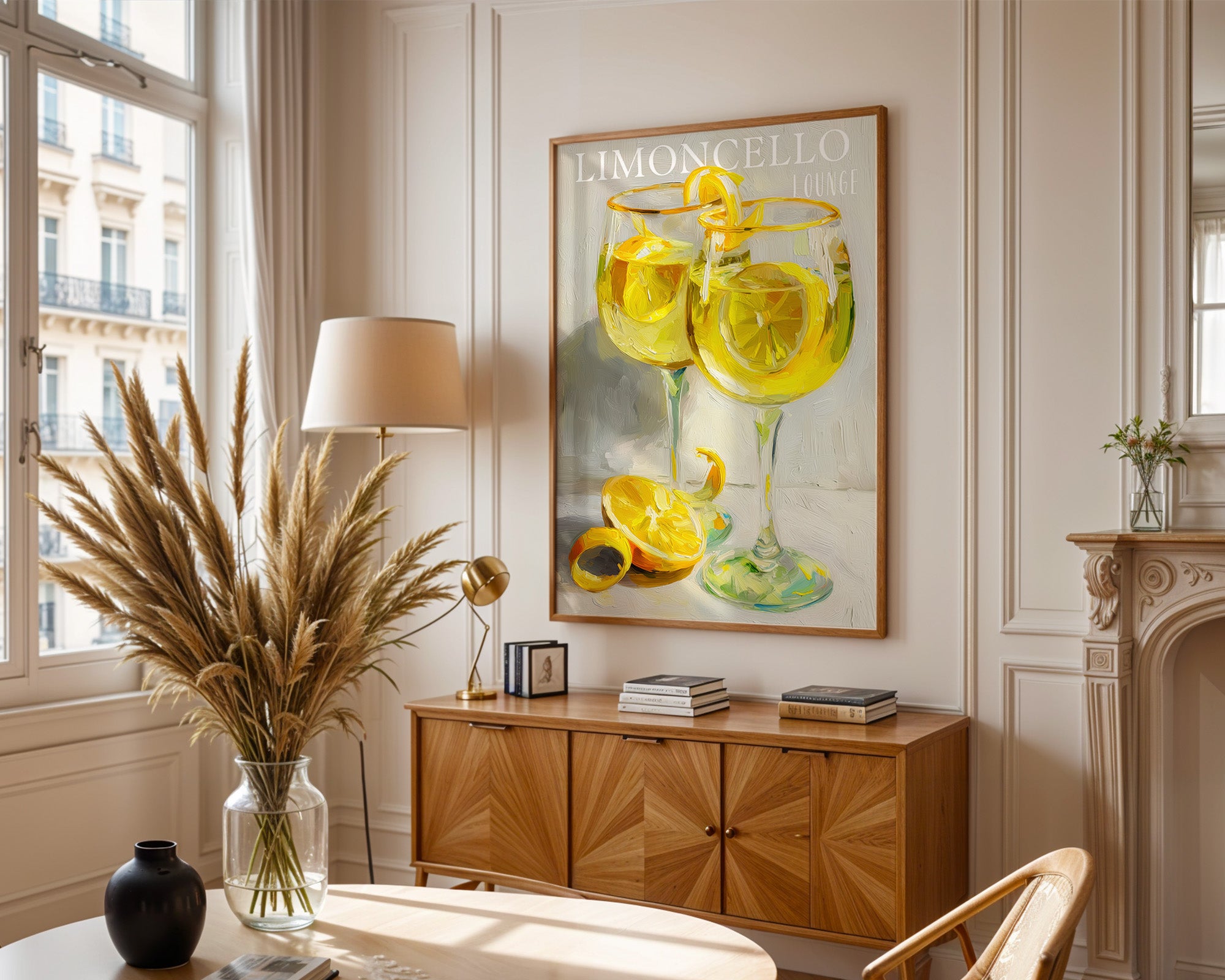 Limoncello Gläser Ölmalerei