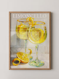 Limoncello Gläser Ölmalerei