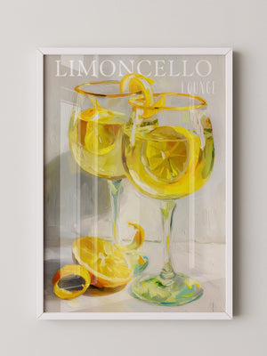 Limoncello Gläser Ölmalerei