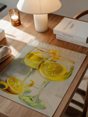 Limoncello Gläser Ölmalerei