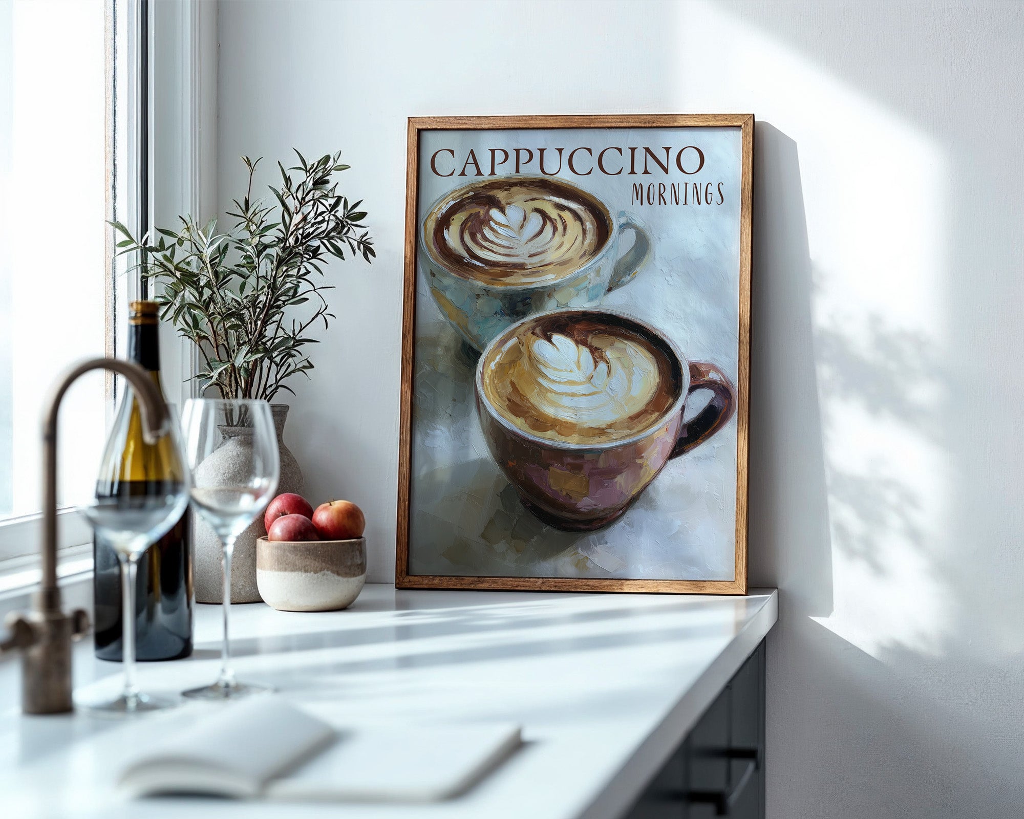 Cappuccino Malerei Pastelltöne