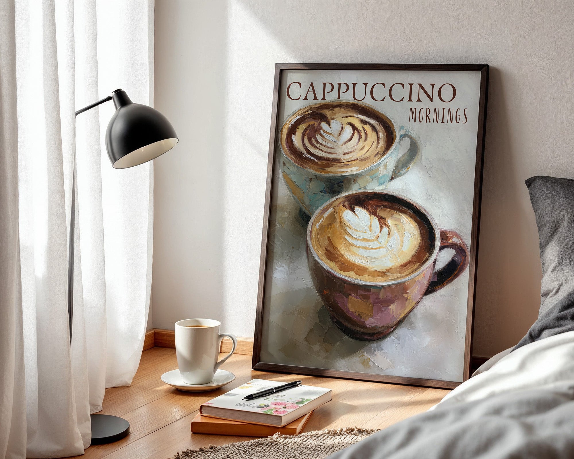 Cappuccino Malerei Pastelltöne