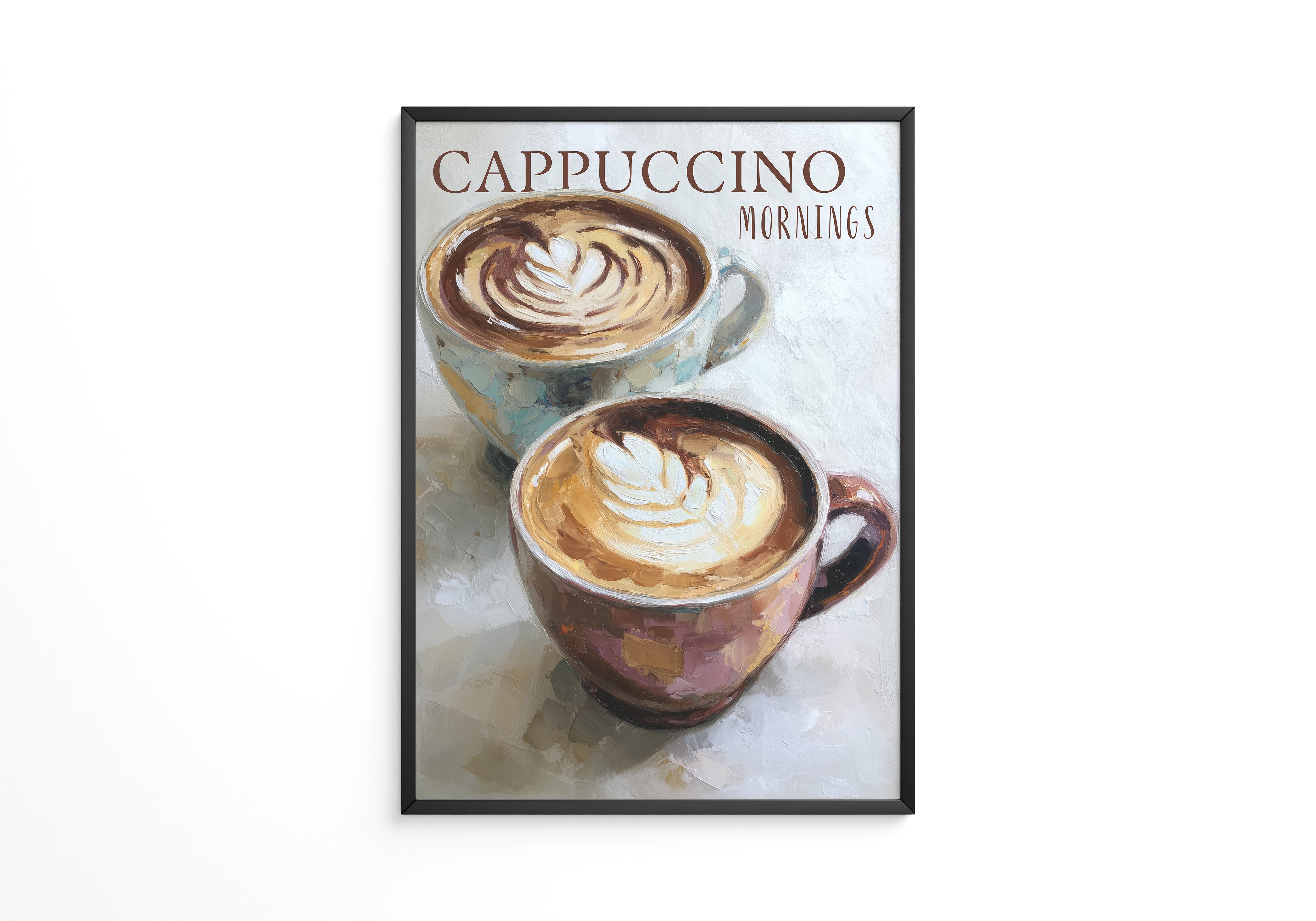 Cappuccino Malerei Pastelltöne