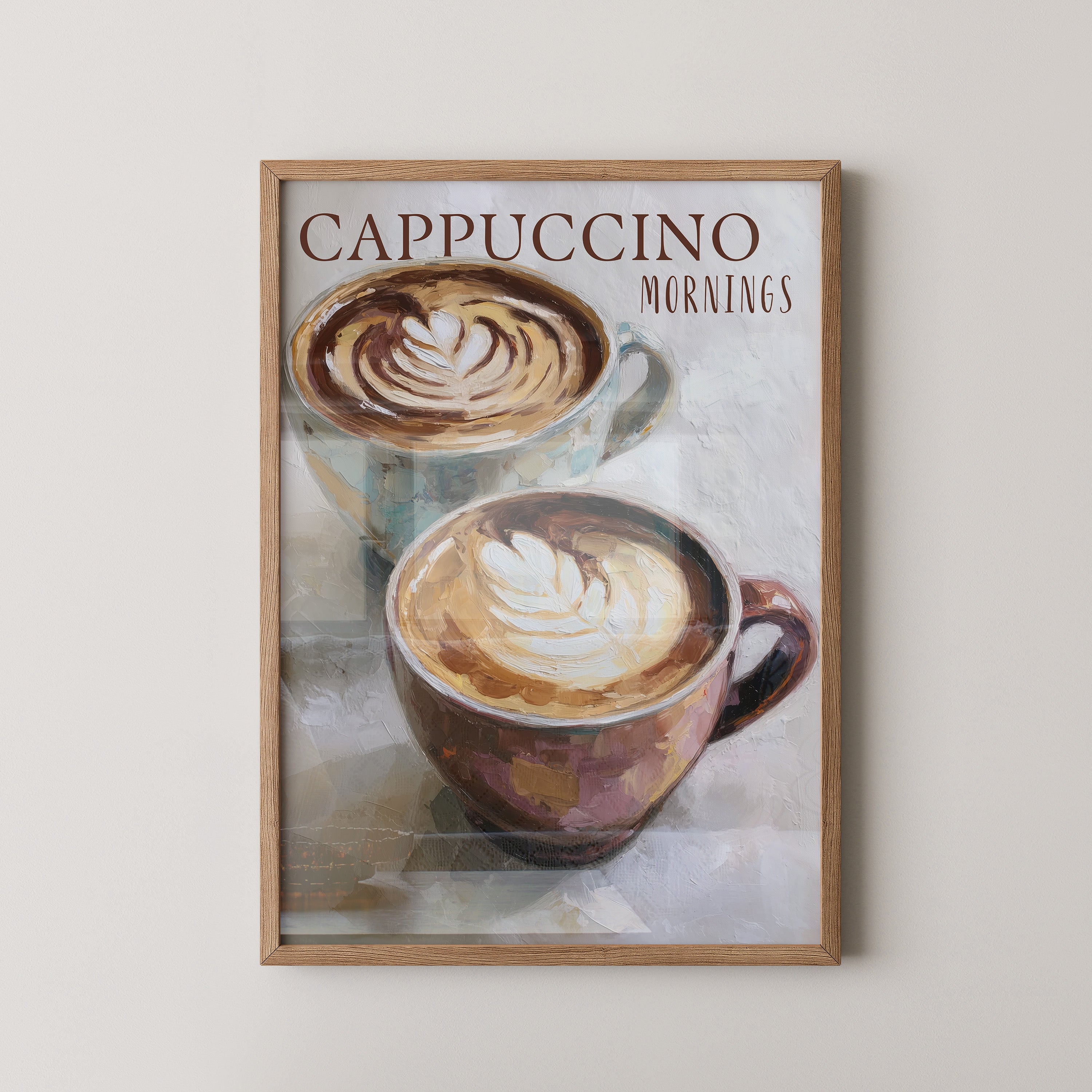 Cappuccino Malerei Pastelltöne