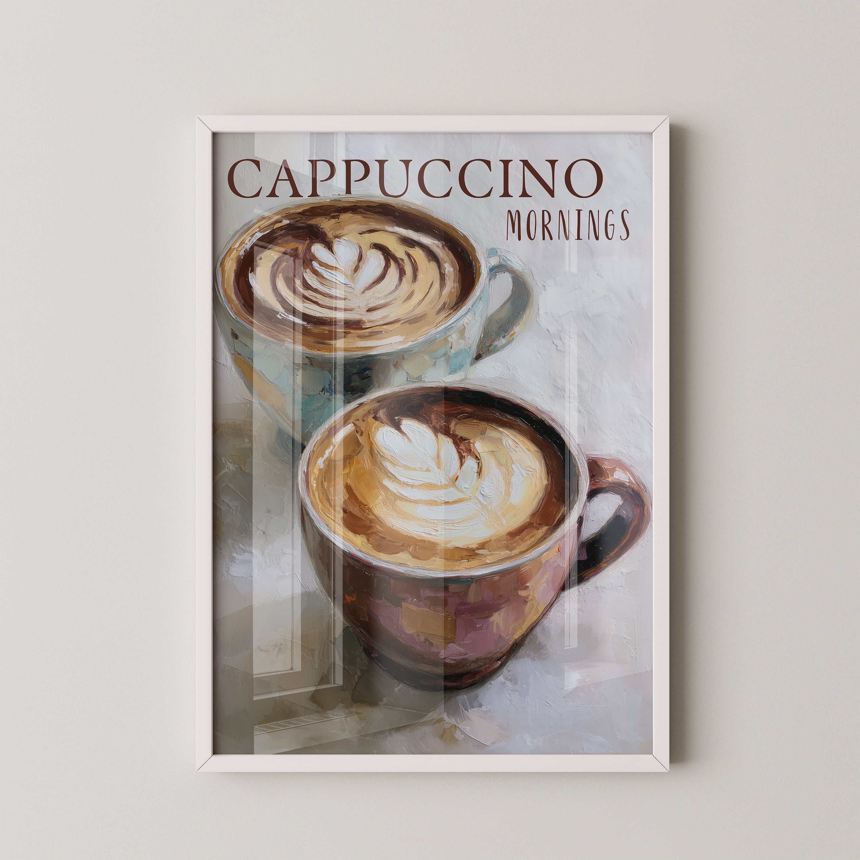 Cappuccino Malerei Pastelltöne