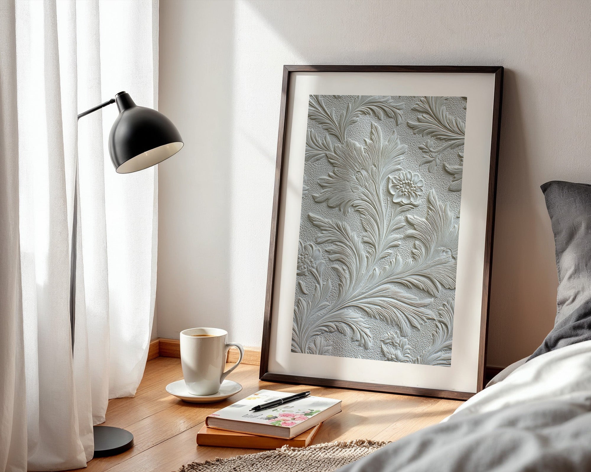 Barock Floral Reliefstruktur