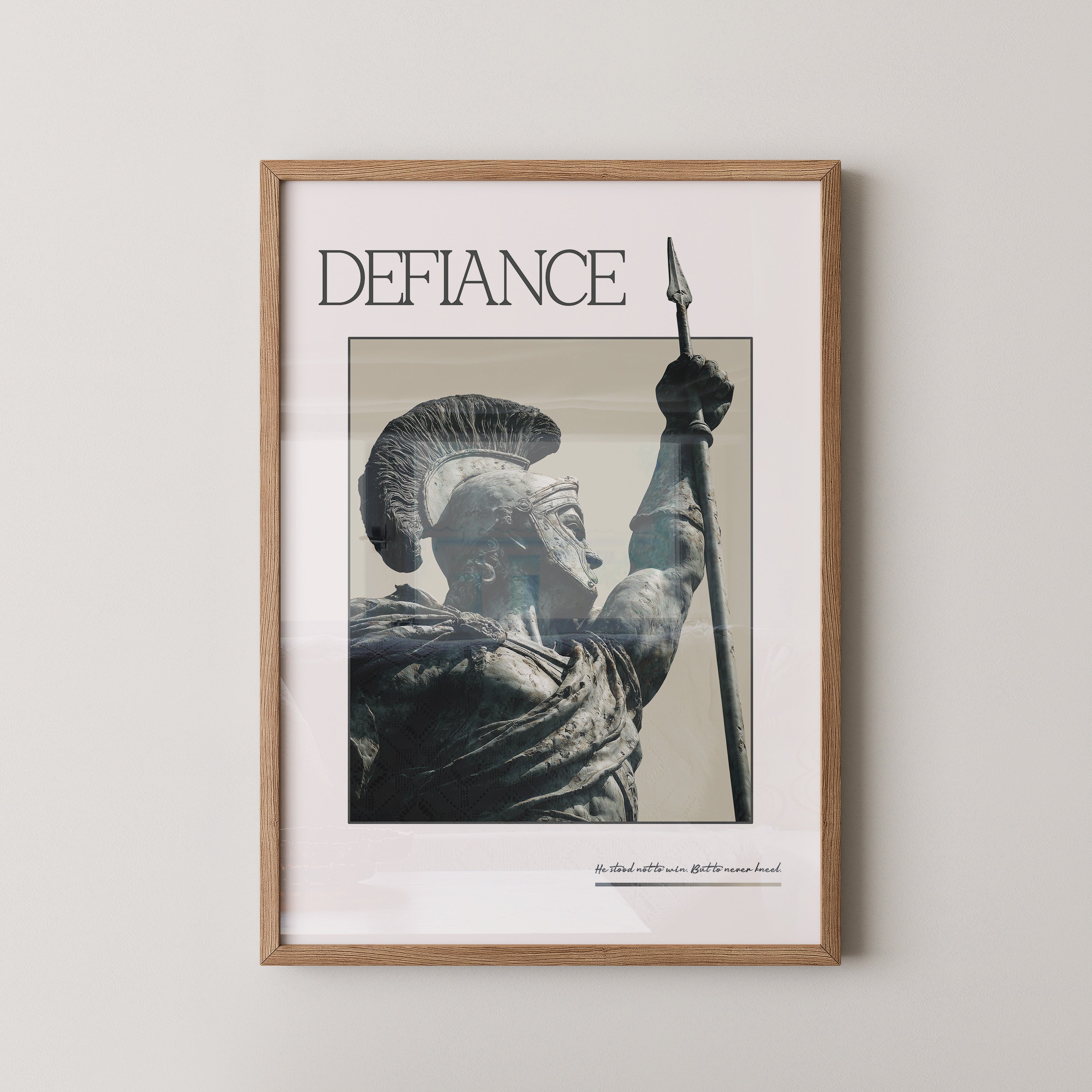 Antike Kriegerstatue im Profil