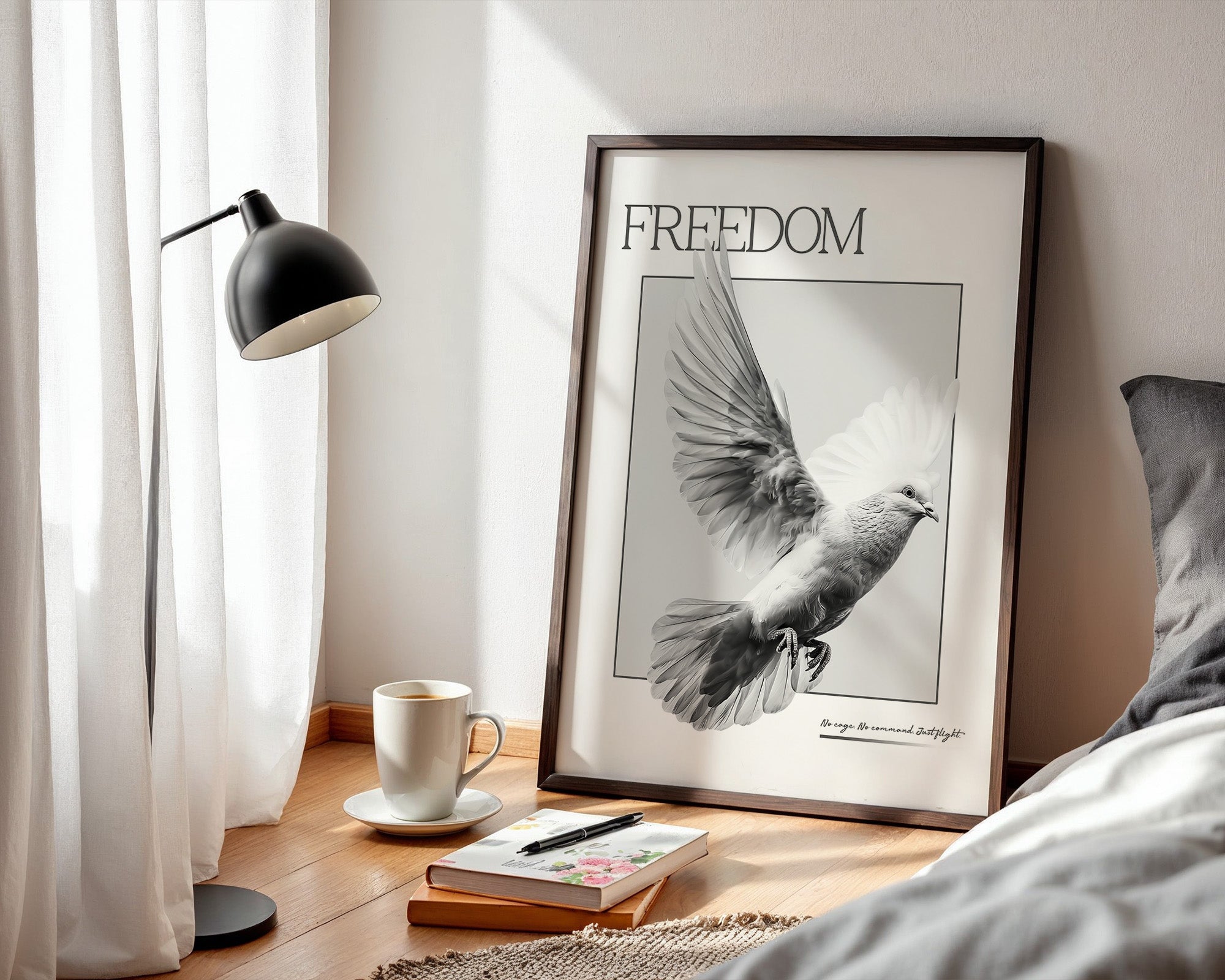 Taube Flügel S/W Dynamik