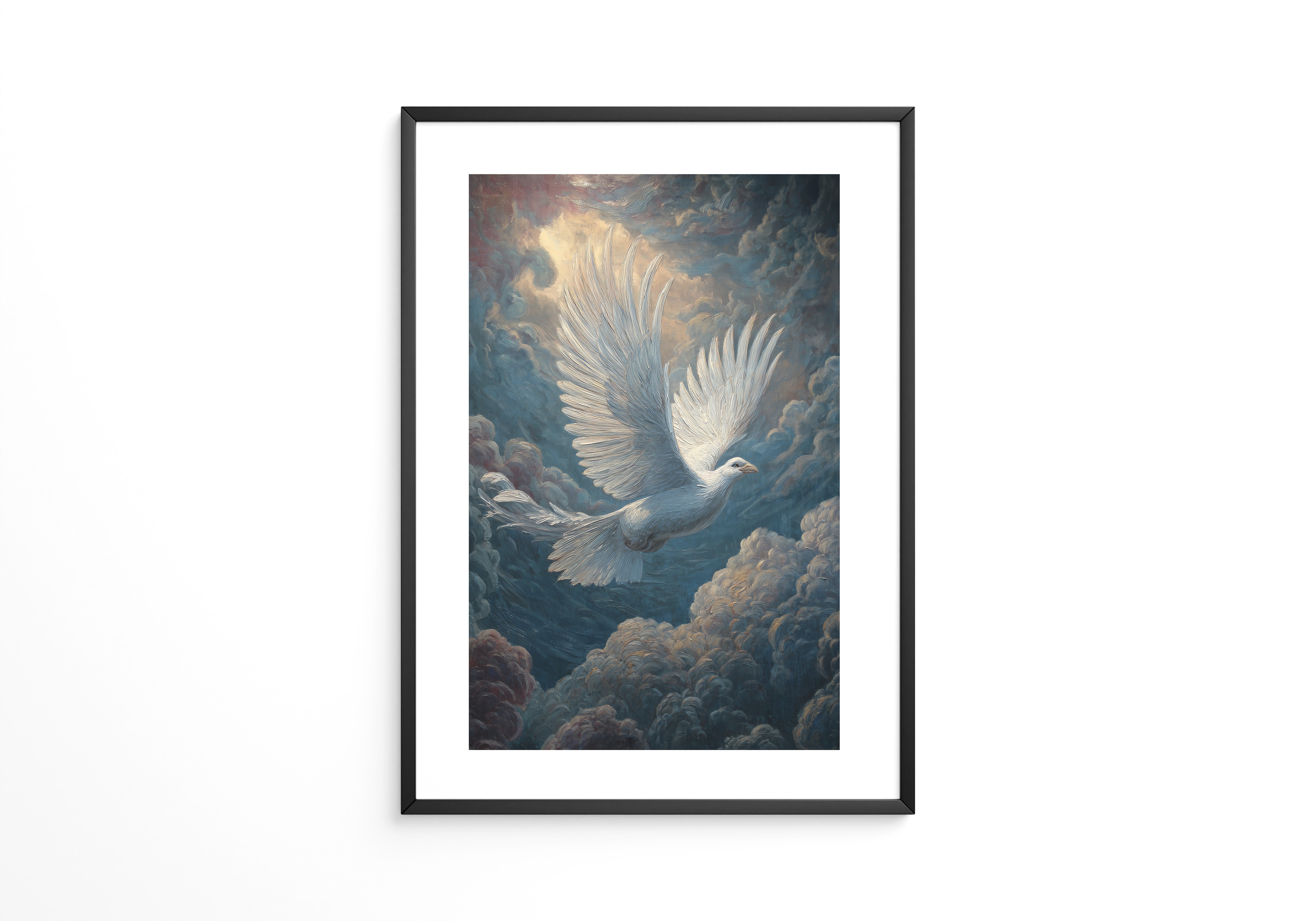 Himmelsvogel strahlende Flügel