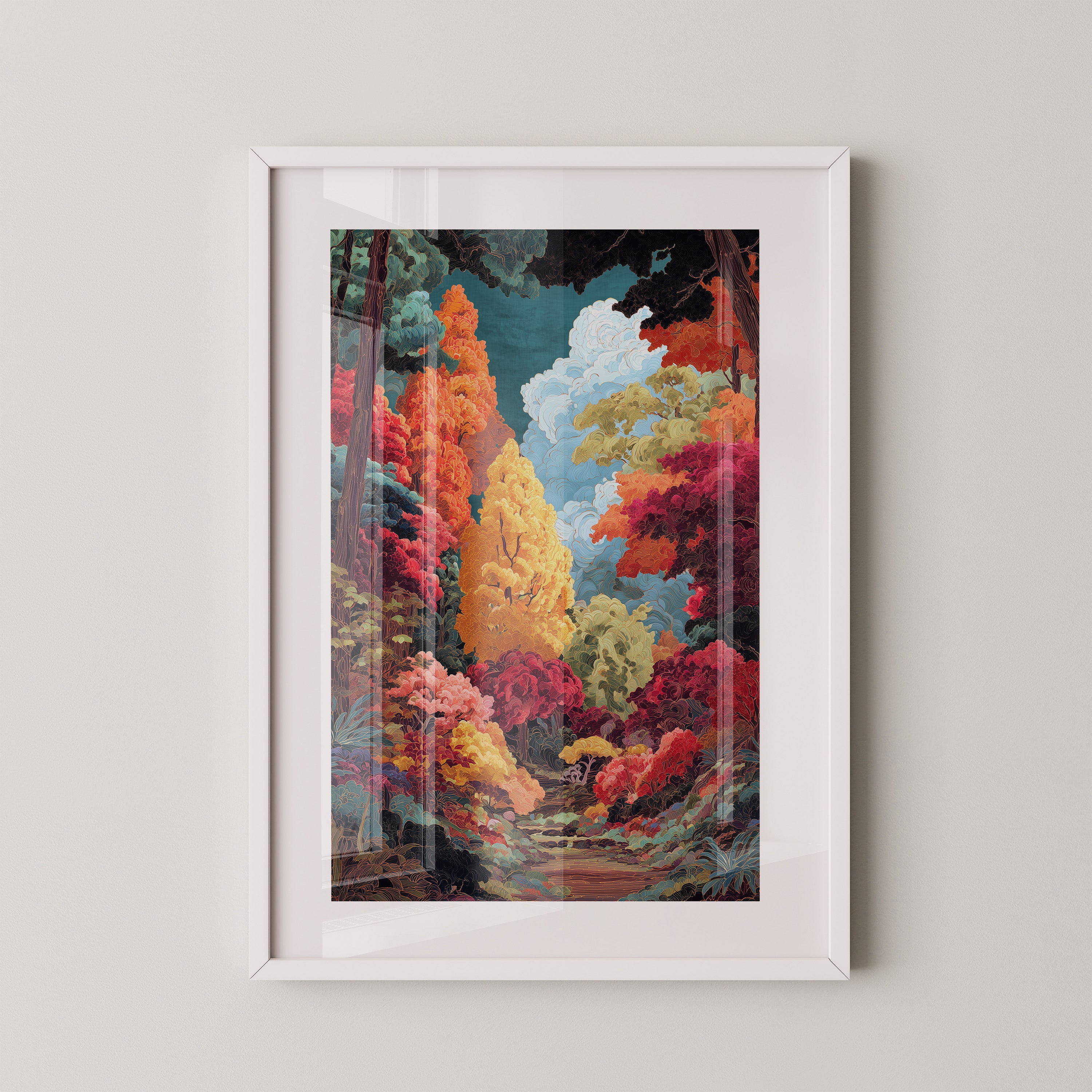 Bunter Wald Herbststimmung