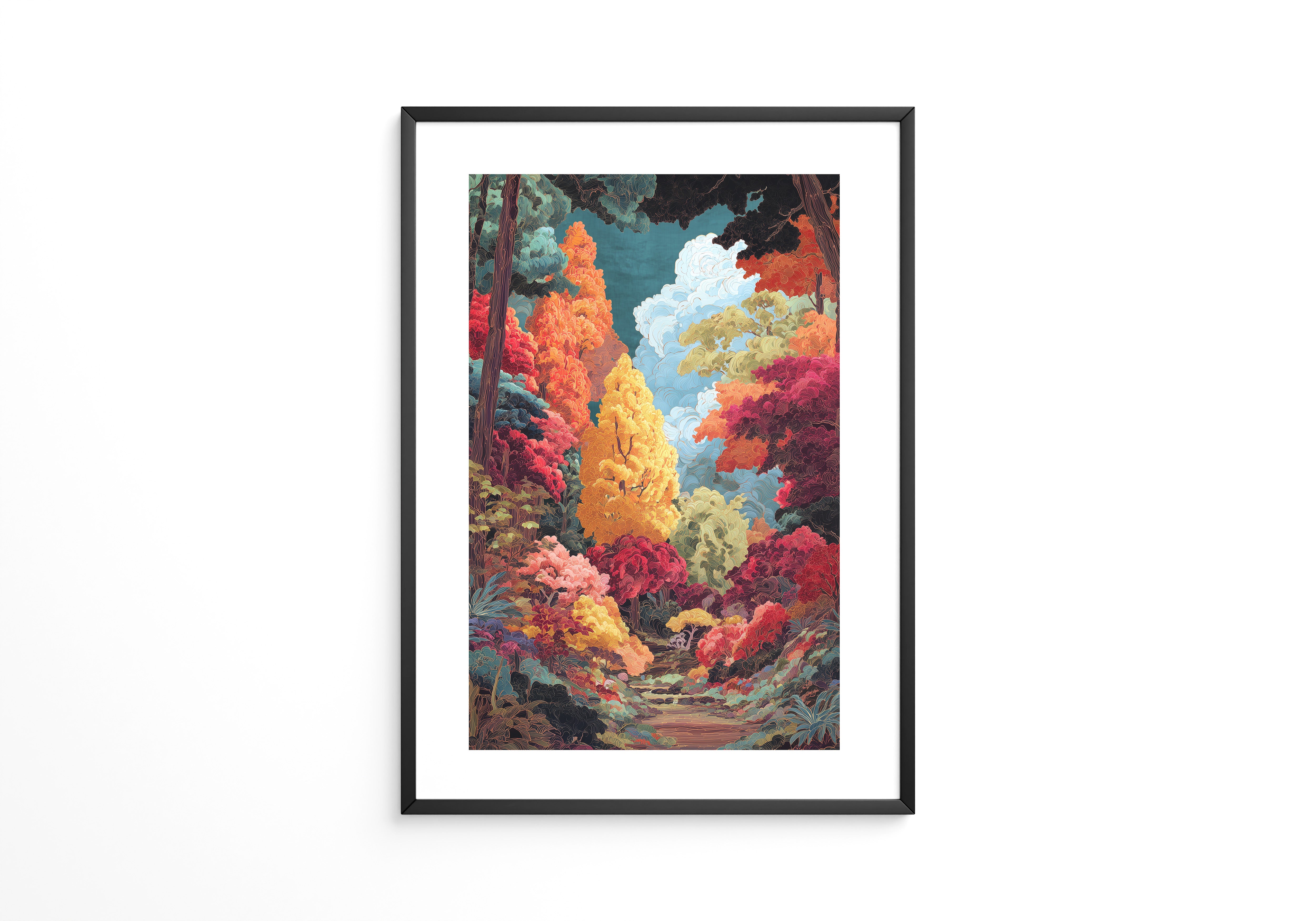 Bunter Wald Herbststimmung