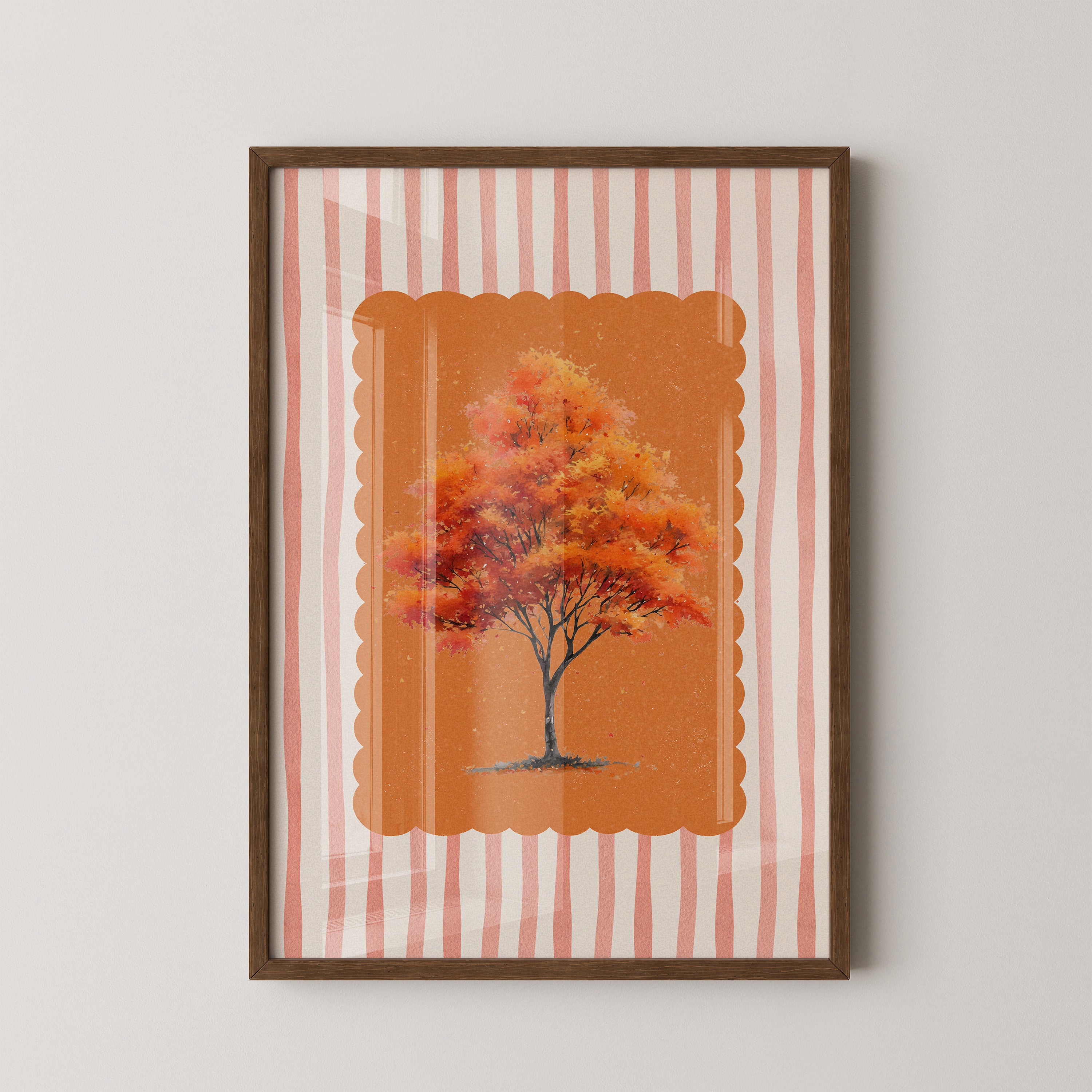 Herbstbaum Orangetöne Vintage