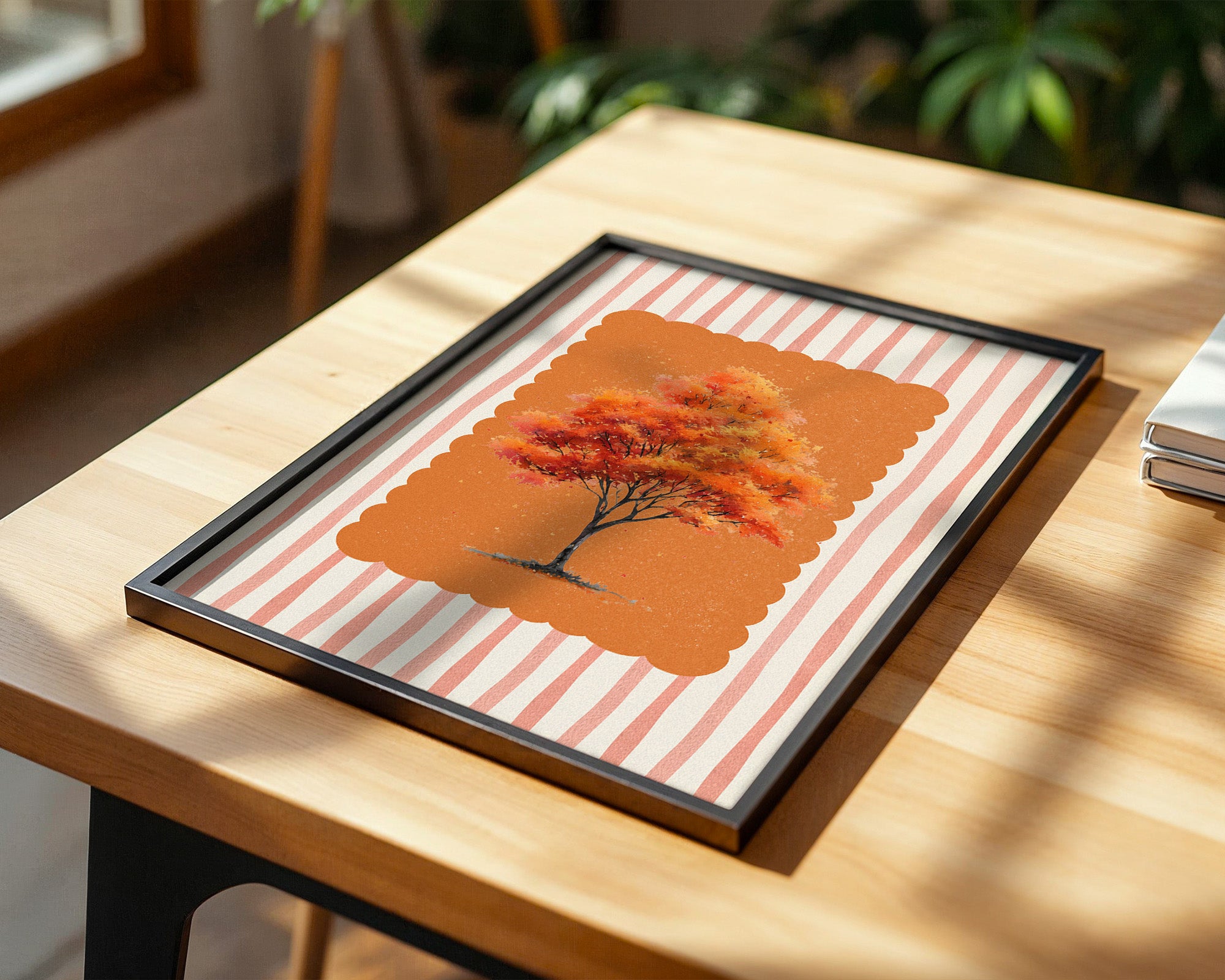 Herbstbaum Orangetöne Vintage