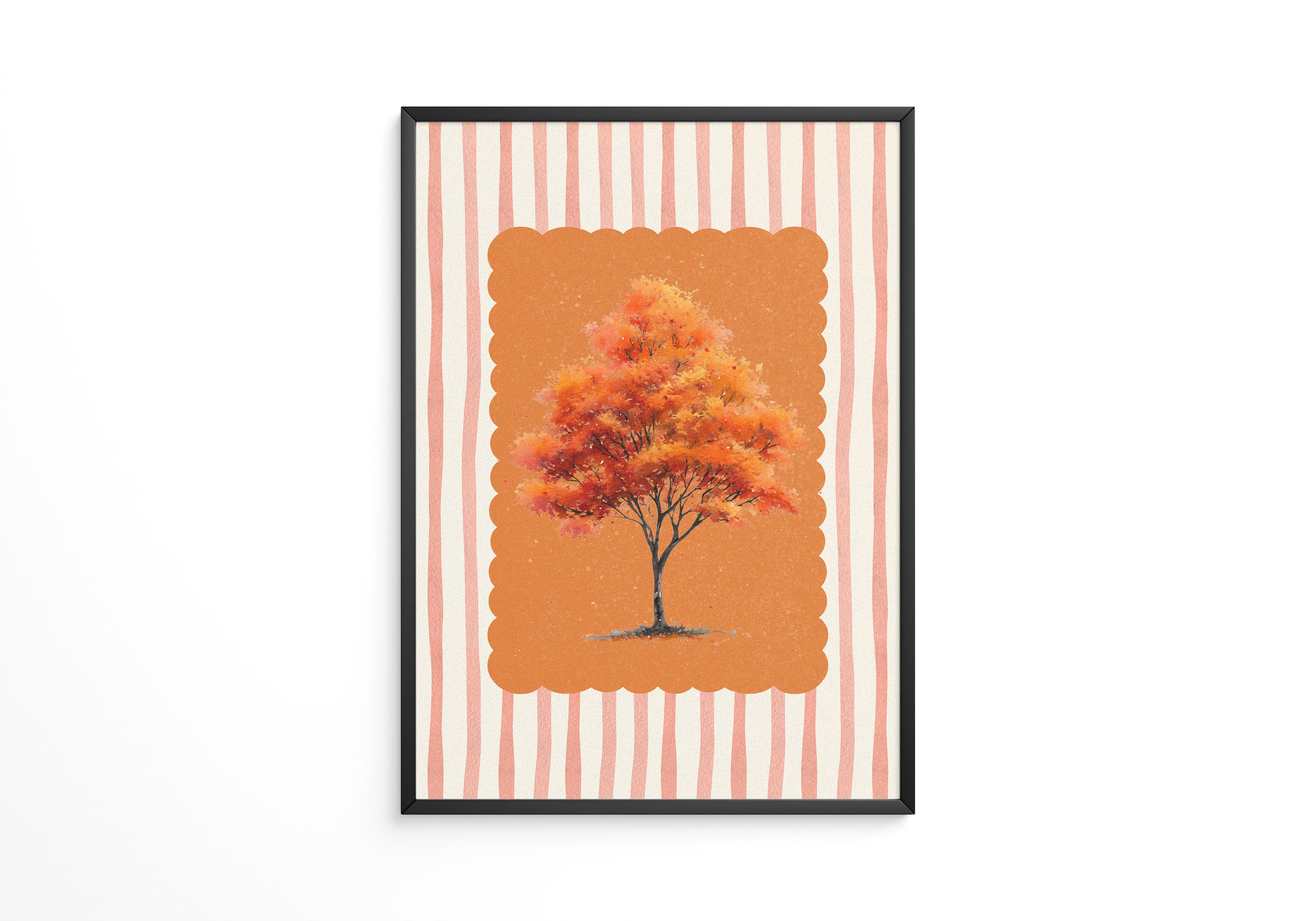 Herbstbaum Orangetöne Vintage