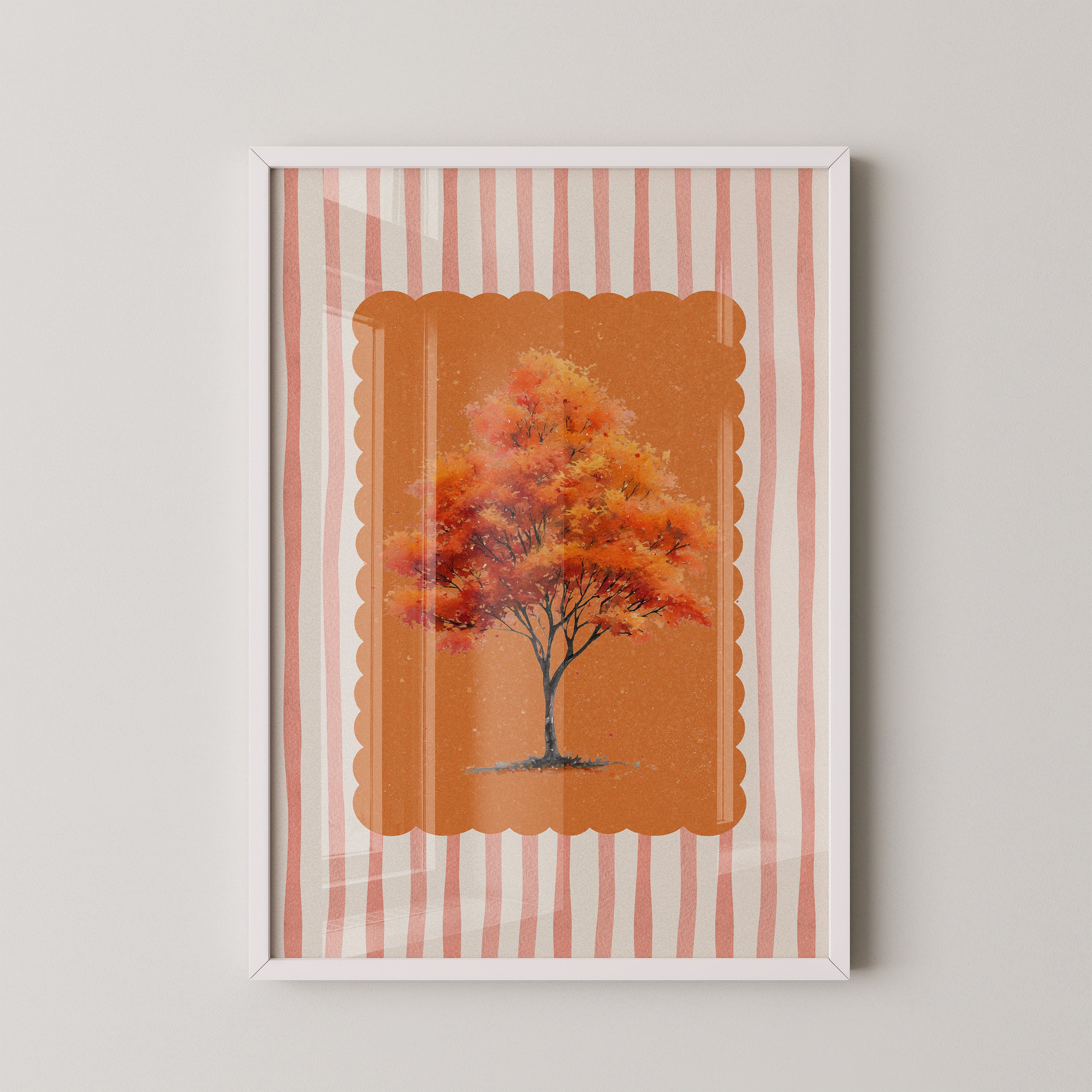 Herbstbaum Orangetöne Vintage