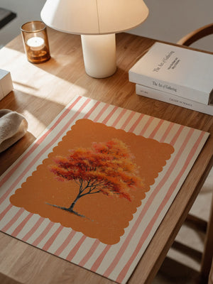 Herbstbaum Orangetöne Vintage