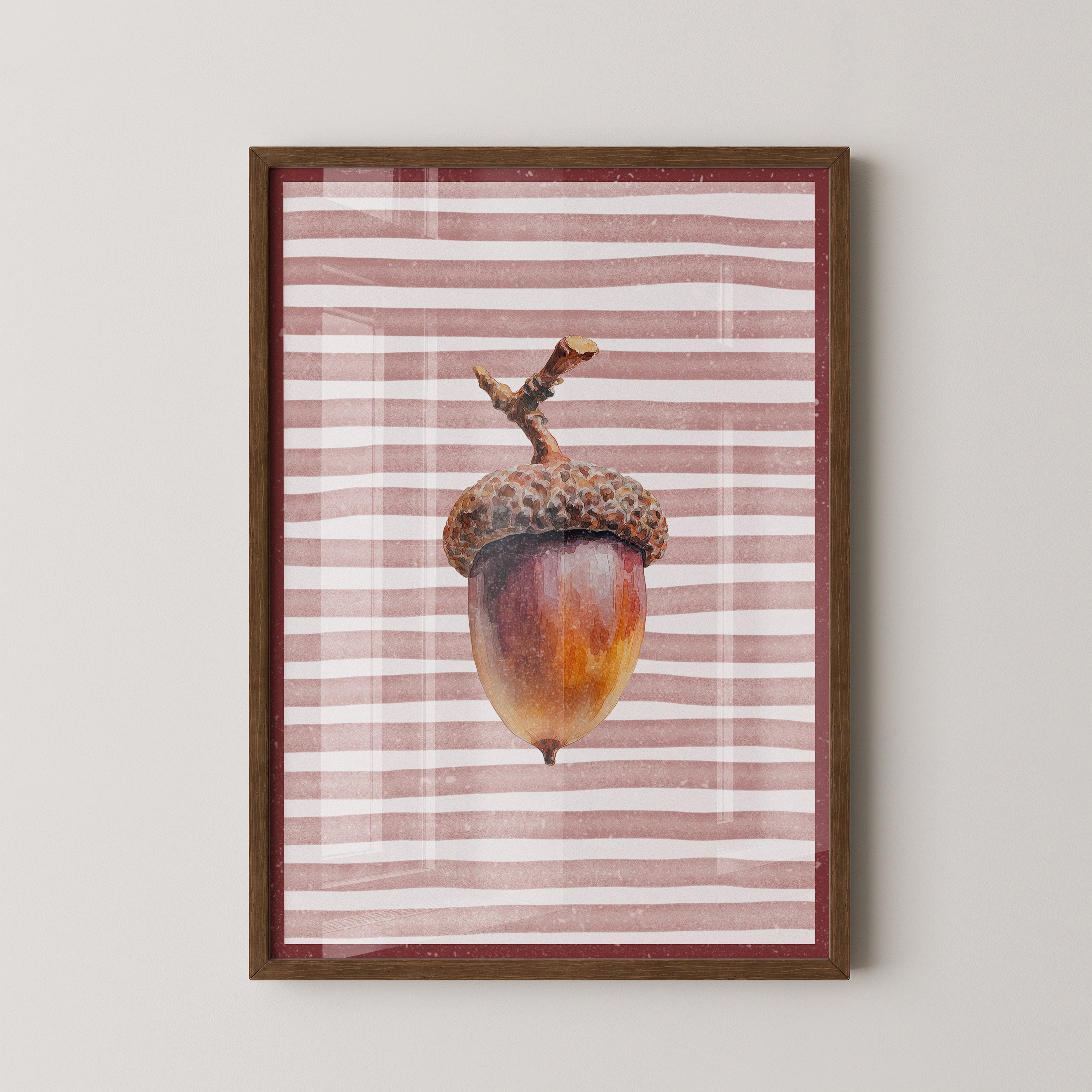 Eichel Aquarell Streifenmuster