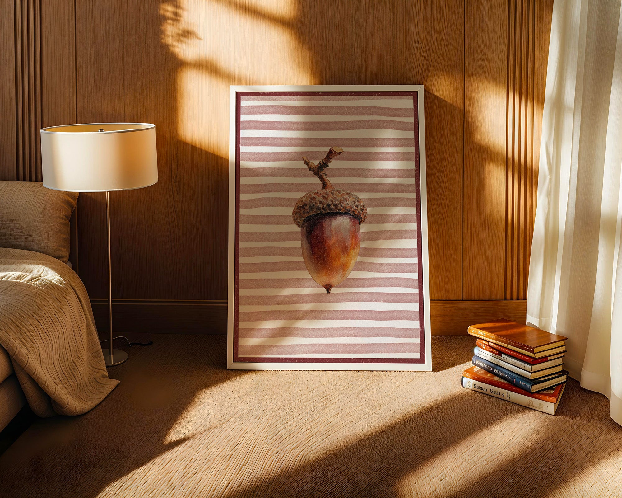 Eichel Aquarell Streifenmuster