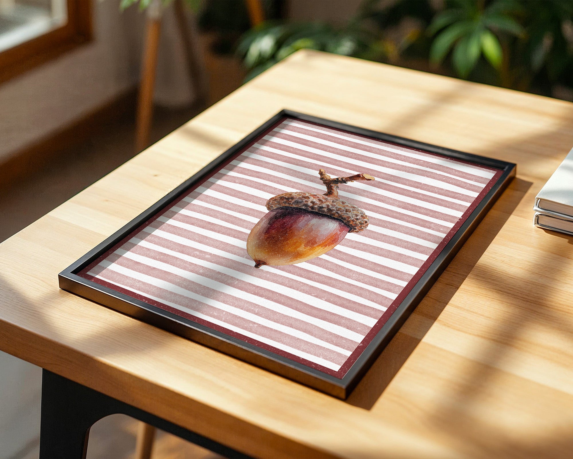 Eichel Aquarell Streifenmuster