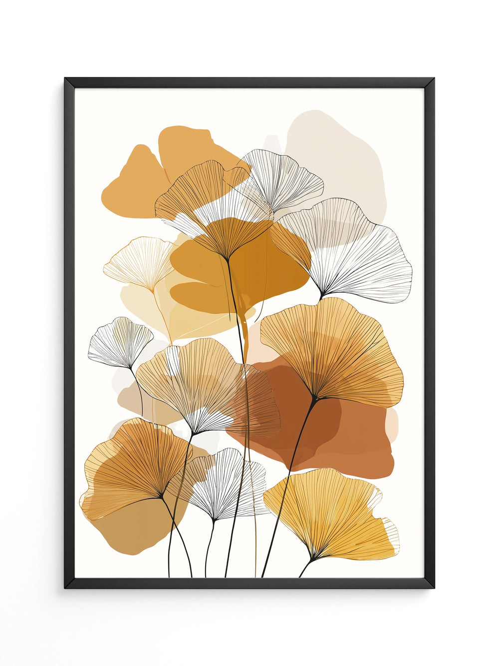 Ginkgo Blätter Herbsttöne