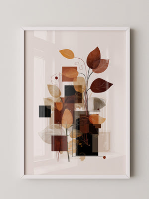 Herbstlaub Abstrakt Geometrisch