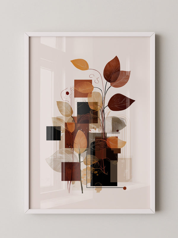 Herbstlaub Abstrakt Geometrisch