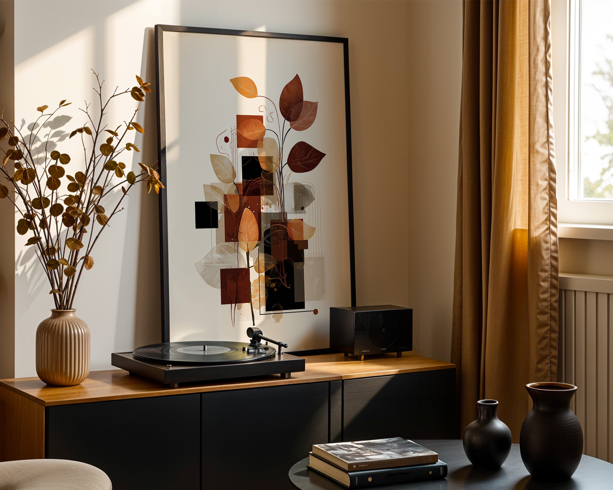 Herbstlaub Abstrakt Geometrisch