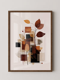 Herbstlaub Abstrakt Geometrisch