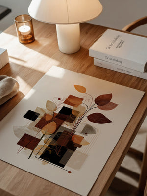 Herbstlaub Abstrakt Geometrisch