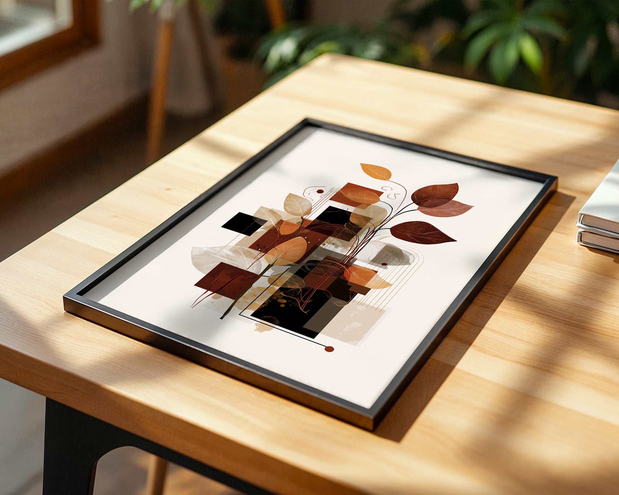 Herbstlaub Abstrakt Geometrisch