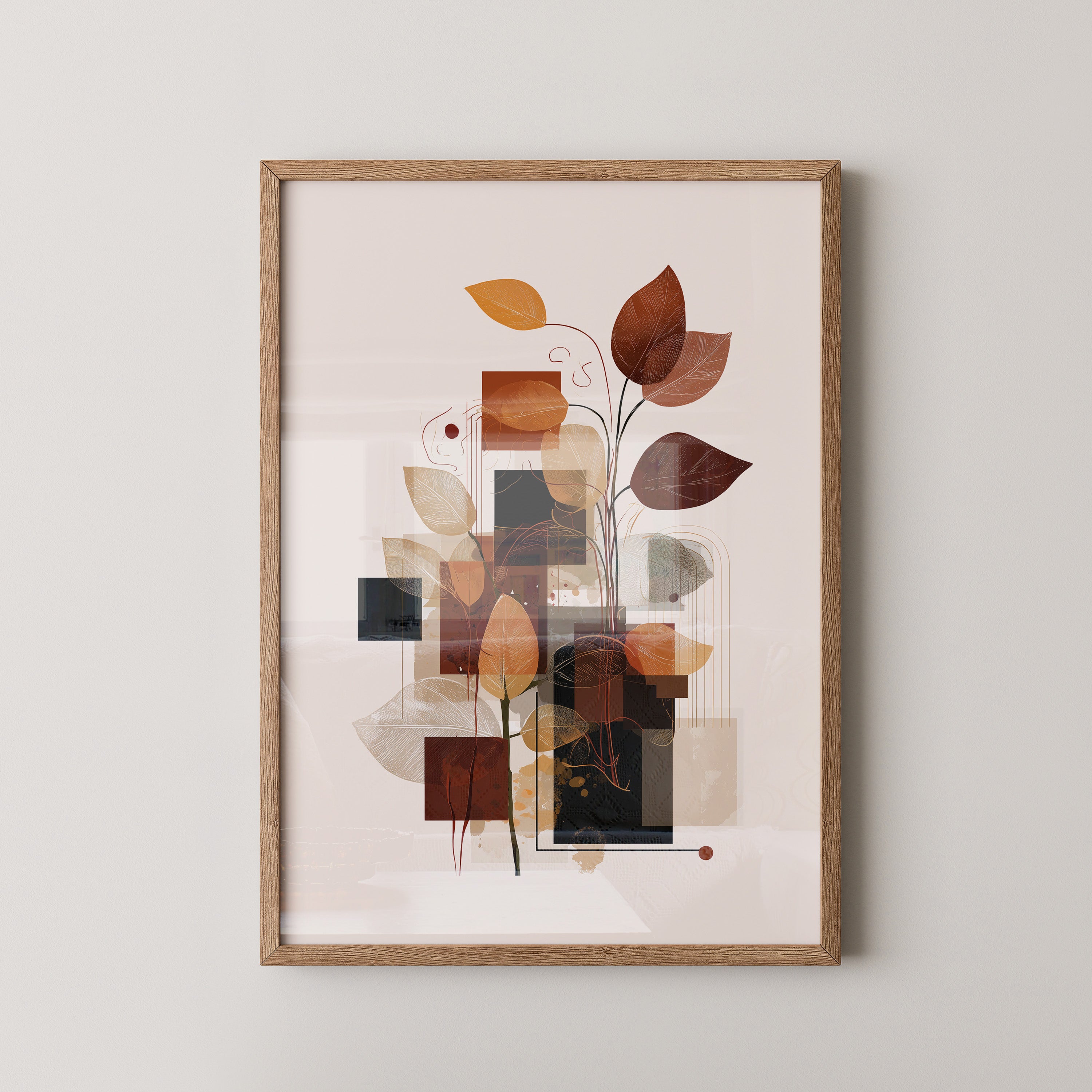 Herbstlaub Abstrakt Geometrisch