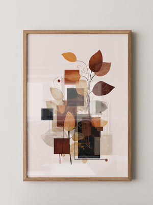 Herbstlaub Abstrakt Geometrisch