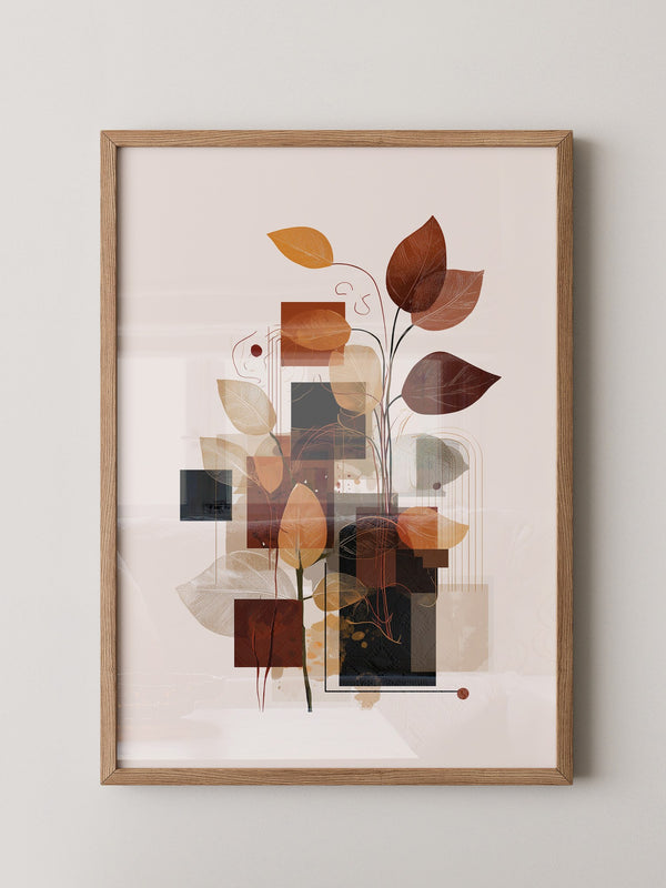 Herbstlaub Abstrakt Geometrisch