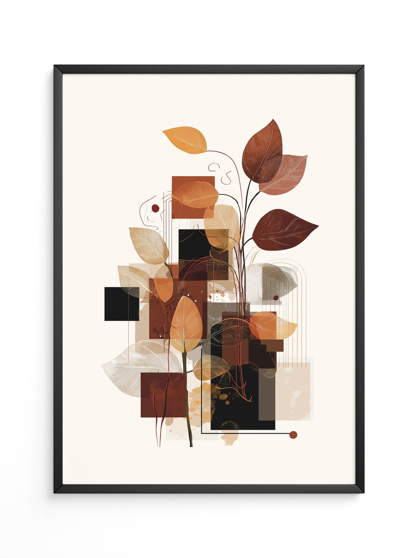 Herbstlaub Abstrakt Geometrisch