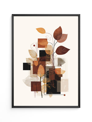 Herbstlaub Abstrakt Geometrisch