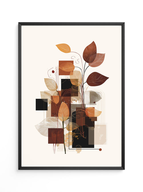 Herbstlaub Abstrakt Geometrisch