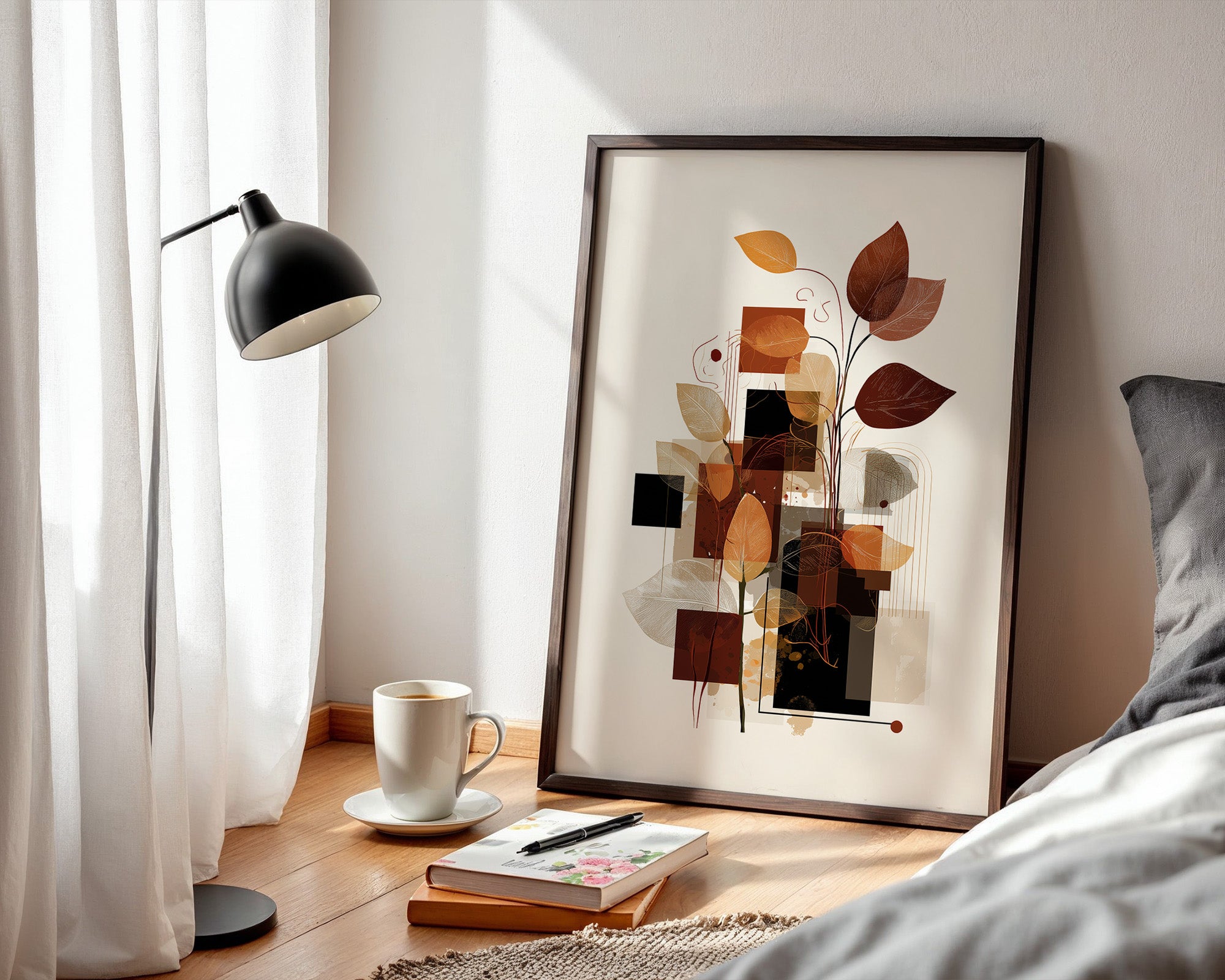 Herbstlaub Abstrakt Geometrisch