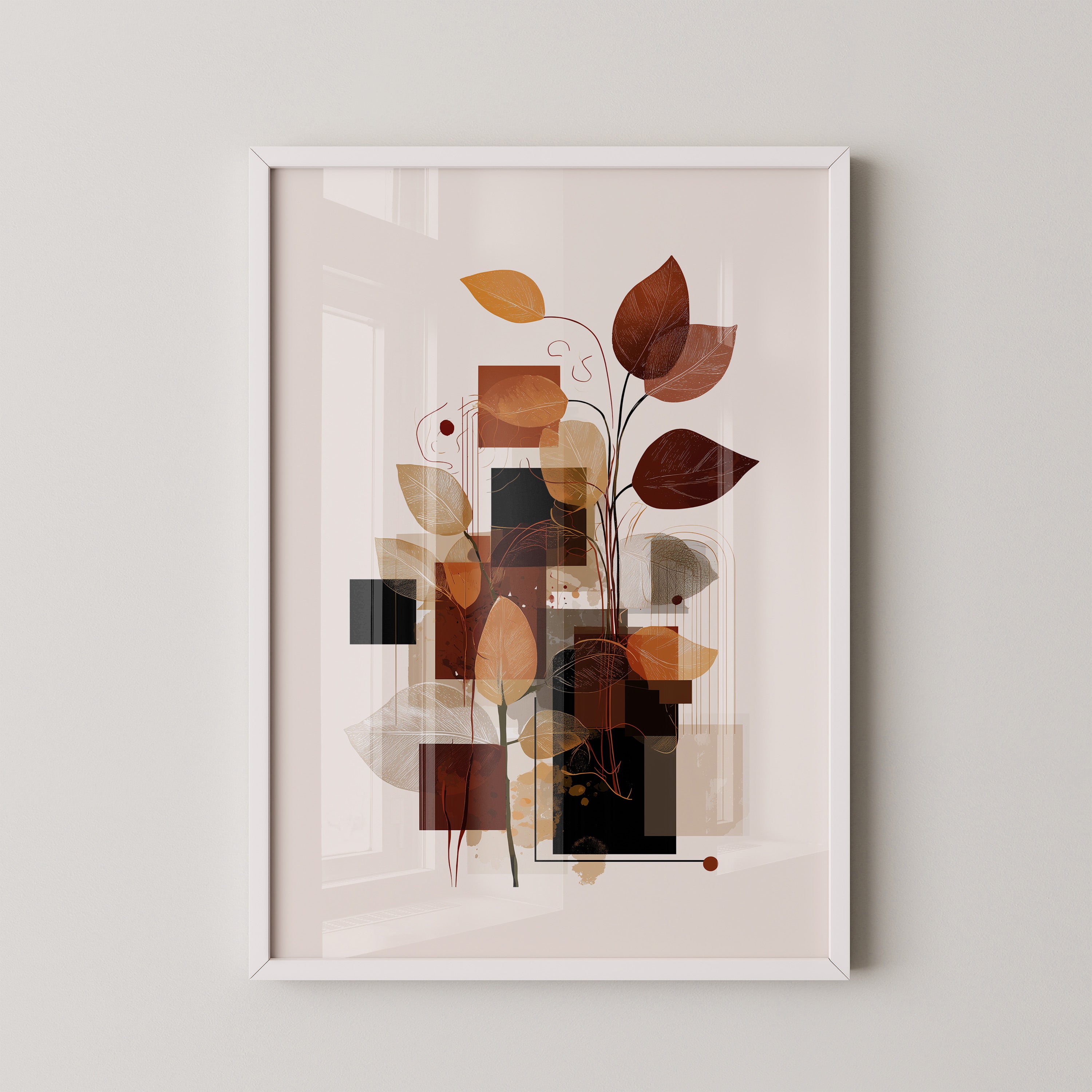 Herbstlaub Abstrakt Geometrisch